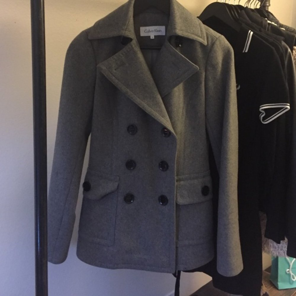Grey Calvin Klein Peacoat Size 0